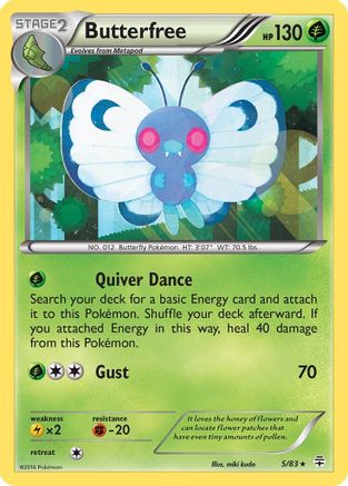 Butterfree (5)/83 Holo Rare Reverse Holofoil