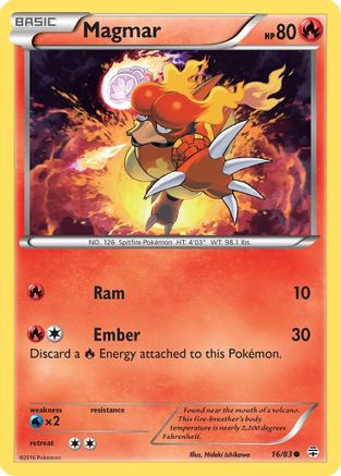 Magmar (16)/83 Common Reverse Holofoil