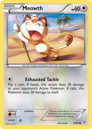 Meowth (53)/83 Common Reverse Holofoil