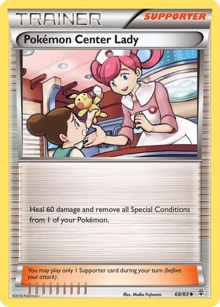 Pokemon Center Lady (68)/83 Uncommon Reverse Holofoil