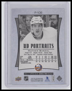 2016-17 Upper Deck #P-106 Mathew Barzal UD Portraits