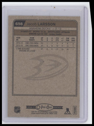 2016-17 Upper Deck #698 Jacob Larsson 2016-17 O-Pee-Chee Update