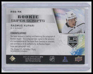 2021-22 SPx #RSS-RK Rasmus Kupari Rookie Superscripts