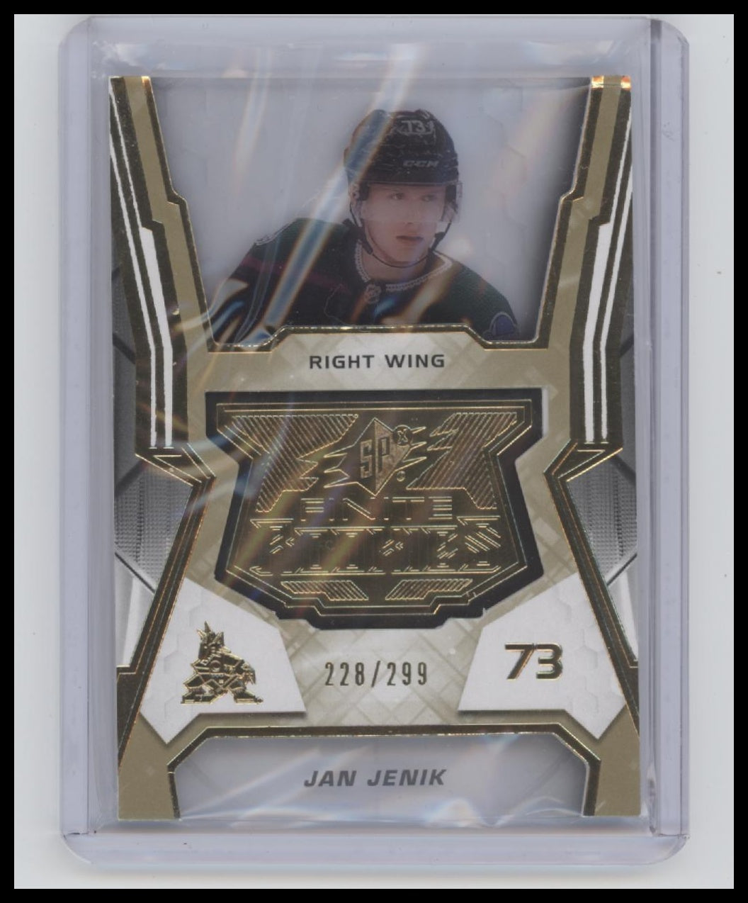 2021-22 SPx #F-17 Jan Jenik Finite Rookies Gold #/299