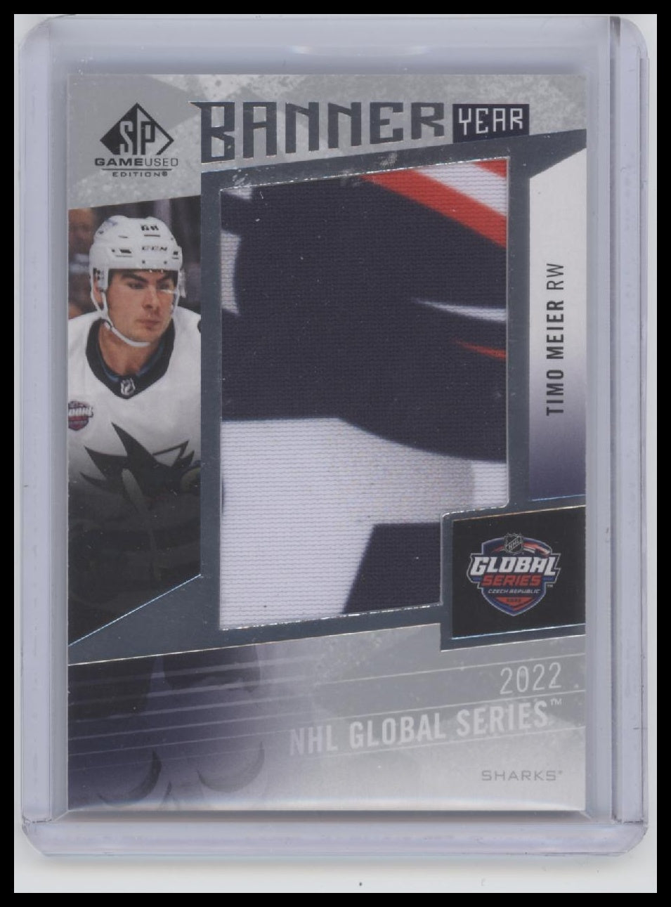 2023-24 SP Game Used #BYGS-TM Timo Meier Banner Year 2022 Global Series