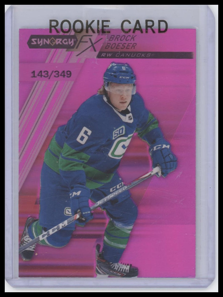 2020-21 Upper Deck Synergy #FX-22 Brock Boeser Synergy FX Purple #/349