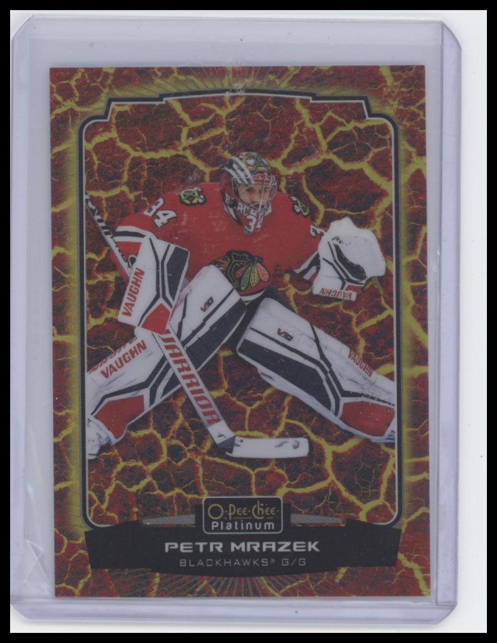 2022-23 O-Pee-Chee Platinum #54 Petr Mrazek Hot Magma #/499