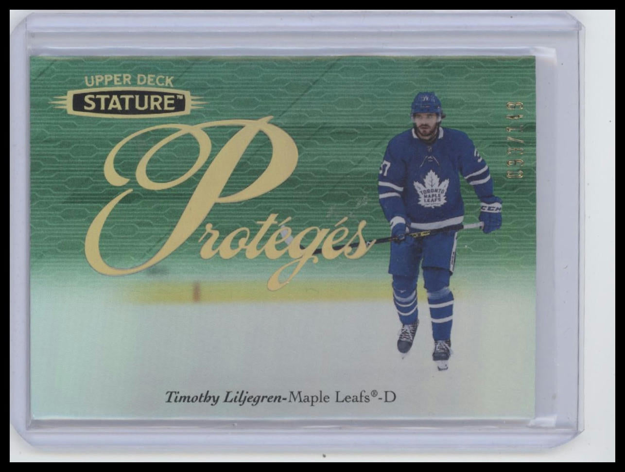 2020-21 Upper Deck Stature #P-49 Timothy Liljegren Proteges Green #/149