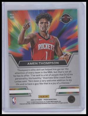 2023-24 Panini Prizm #18 Amen Thompson Instant Impact