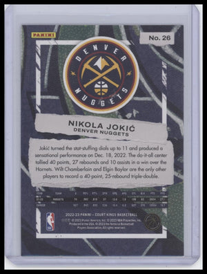 2022-23 Panini Court Kings #26 Nikola Jokic