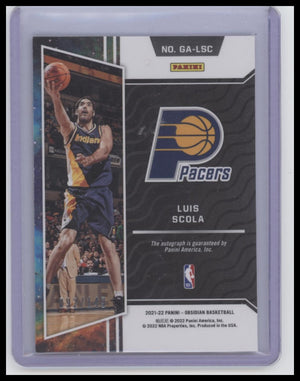 2021-22 Panini Obsidian #GA-LSC Luis Scola Galaxy Autographs #/149