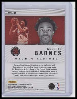 2021-22 Panini Illusions #28 Scottie Barnes Intriguing Players