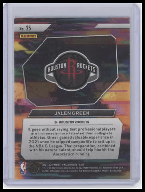 2021-22 Panini Prizm #25 Jalen Green Instant Impact