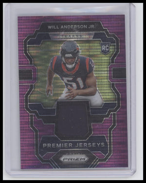 2023 Panini Prizm #PJ-WJ Will Anderson Jr. Premier Jerseys Purple Pulsar