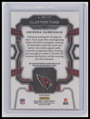 2023 Panini Prizm #RG-CT Clayton Tune Rookie Gear