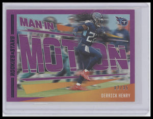 2023 Panini Rookies & Stars #MM-8 Derrick Henry Man In Motion Purple #/35