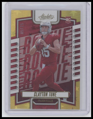 2023 Panini Absolute #139 Clayton Tune Gold Stars #/25