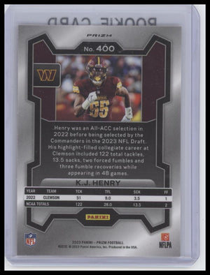 2023 Panini Prizm #400 K.J. Henry Lazer