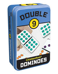 Dominoes - Chickenfoot - Double 9 - Color Tin