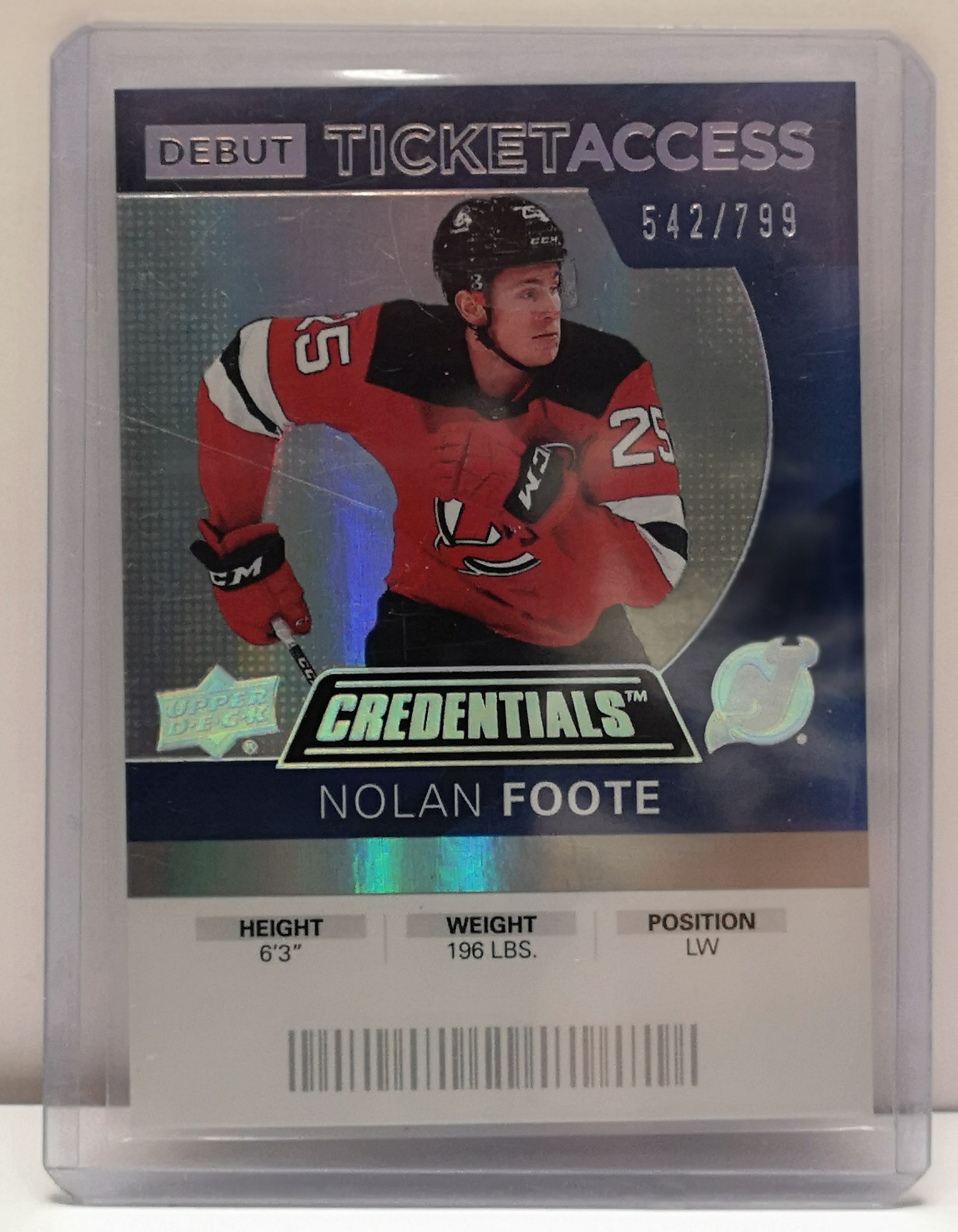 Nolan Foote #101 Upper Deck Credentials 2020-21 Debut Ticket Access