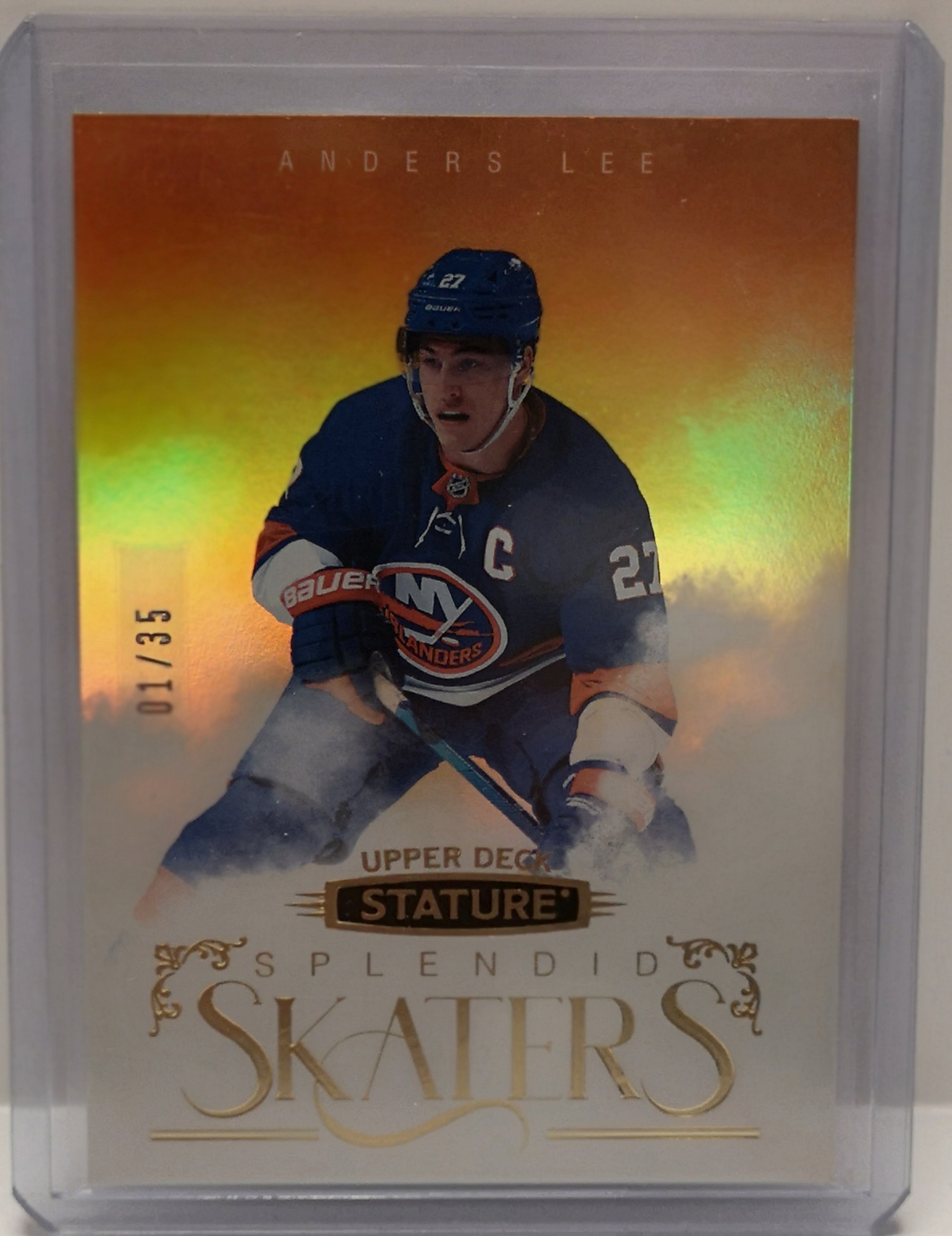 Anders Lee [Orange] #SS-2  01/35 2022 Upper Deck Stature Splendid Skaters