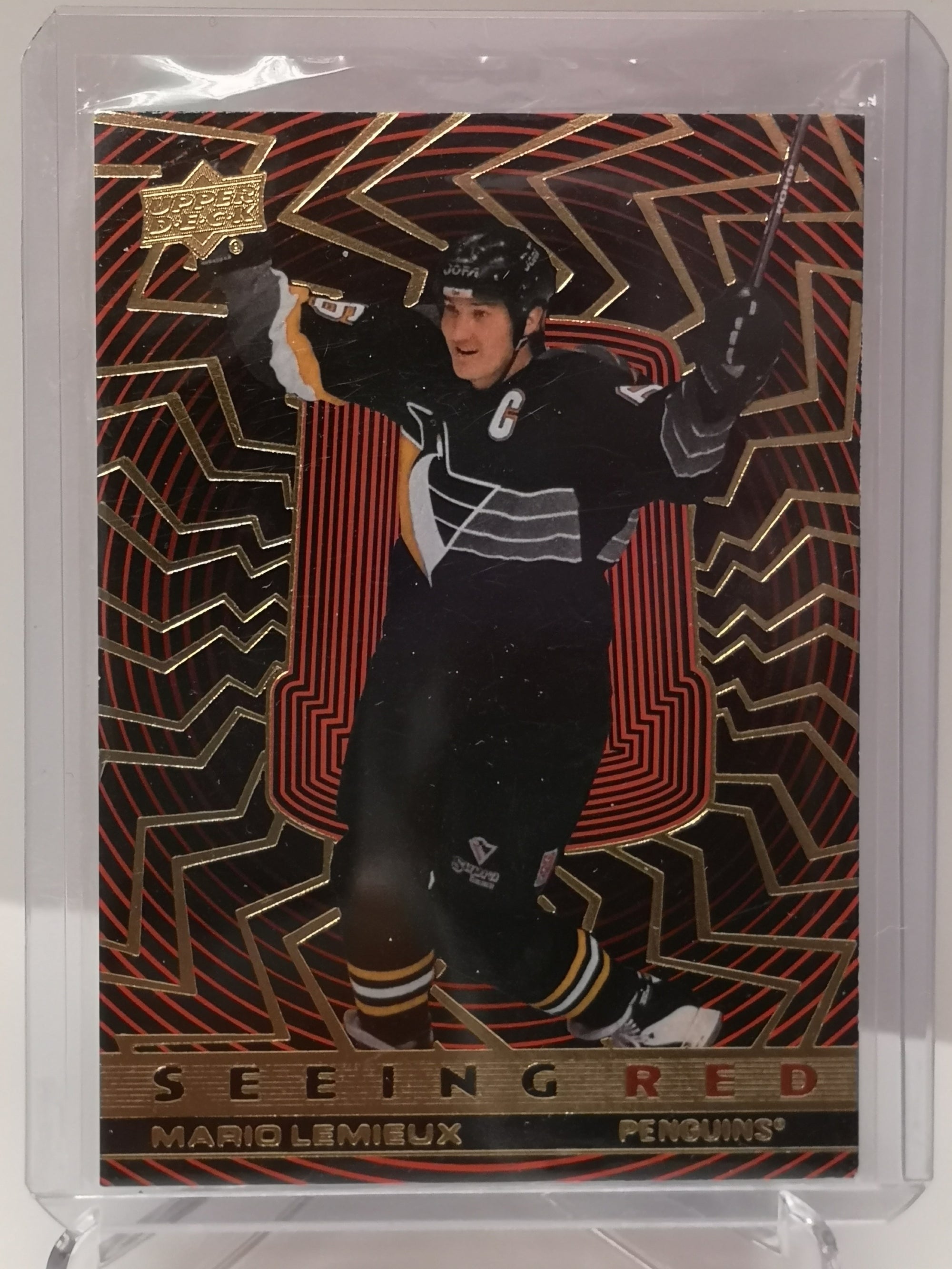 Mario Lemieux [Gold Foil] #SR-3 2023 Upper Deck Seeing Red