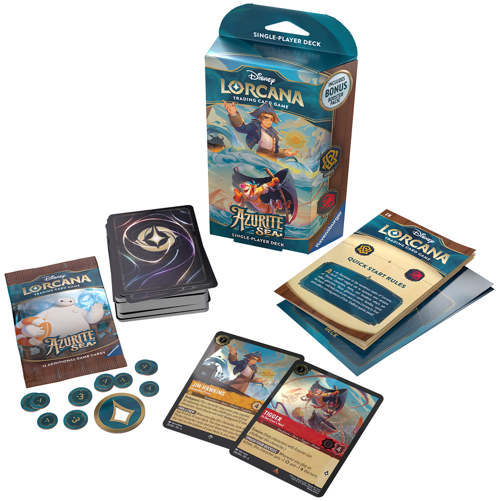 Disney Lorcana Azurite Sea Starter Deck- Amber & Ruby