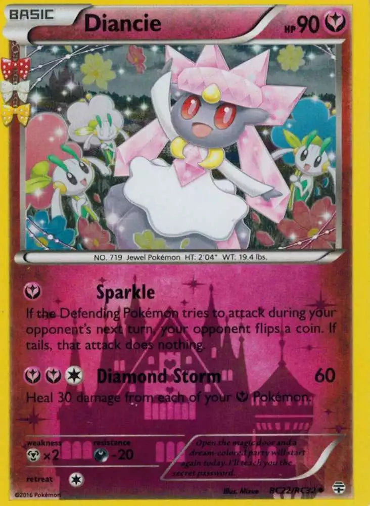 Diancie RC22 Radiant Collection Reverse Holo Pokemon